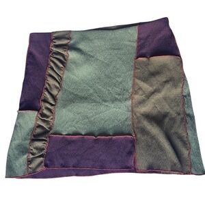 NWT Urban Outfittets Y2K Patchwork Mini Skirt Colorblock Artsy‎ Indie Boho  Sz L